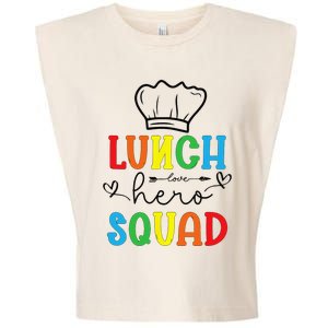 School Lunch Hero Squad Funny Cafeteria Workers Crew Lady Garment-Dyed Women's Muscle Tee