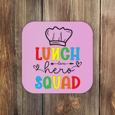 School Lunch Hero Squad Funny Cafeteria Workers Crew Lady Coaster