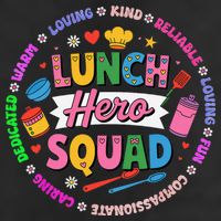School Lunch Hero Squad 7 Panel Mesh Trucker Snapback Hat