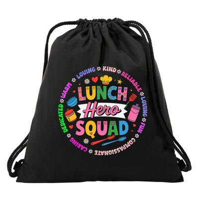 School Lunch Hero Squad Drawstring Bag