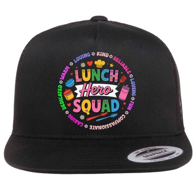 School Lunch Hero Squad Flat Bill Trucker Hat