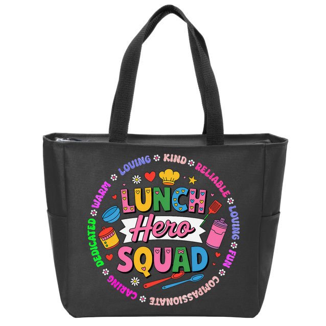 School Lunch Hero Squad Zip Tote Bag