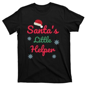 Santa's Litlle Helper Snowflake Christmas T-Shirt