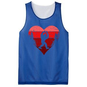 Sasquatch Love Heart Hand Retro Valentines Day Bigfoot Mesh Reversible Basketball Jersey Tank