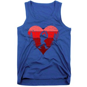 Sasquatch Love Heart Hand Retro Valentines Day Bigfoot Tank Top