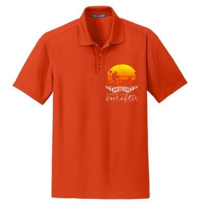 She Lived Happily Ever After Camping Hiking Dog Lover Gift Dry Zone Grid Polo