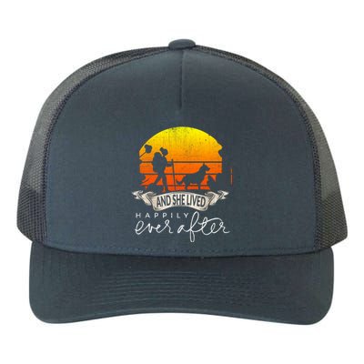 She Lived Happily Ever After Camping Hiking Dog Lover Gift Yupoong Adult 5-Panel Trucker Hat