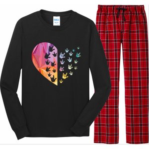 Sign Language Heart ASL Gift Deaf Gift ASL Teacher Gift Long Sleeve Pajama Set