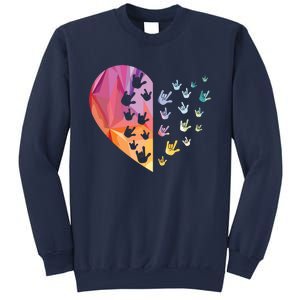 Sign Language Heart ASL Gift Deaf Gift ASL Teacher Gift Sweatshirt