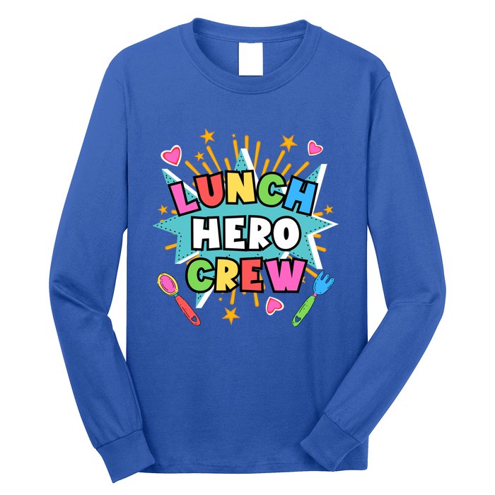 School Lunch Hero Squad A Food Service Team Lunch Hero Crew Cool Gift Long Sleeve Shirt