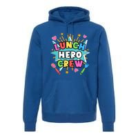 School Lunch Hero Squad A Food Service Team Lunch Hero Crew Cool Gift Premium Hoodie