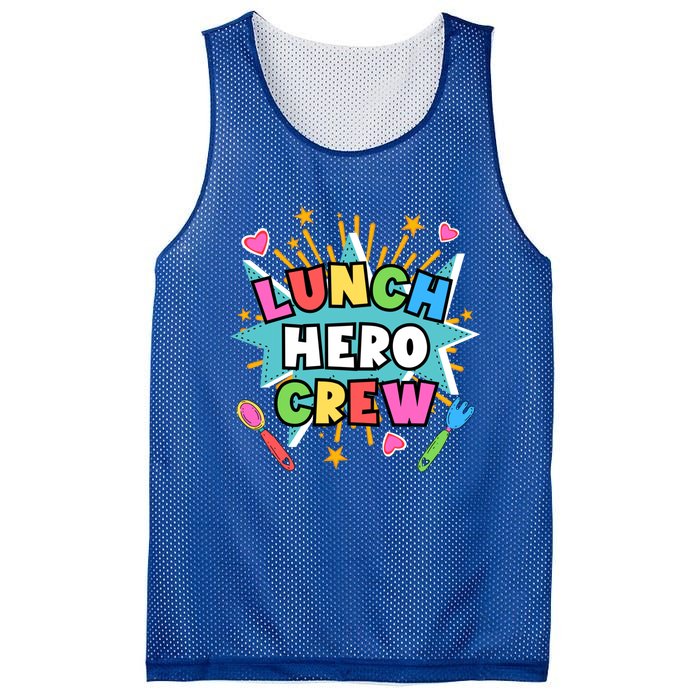 School Lunch Hero Squad A Food Service Team Lunch Hero Crew Cool Gift Mesh Reversible Basketball Jersey Tank