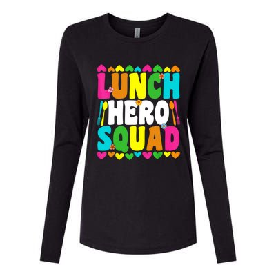 School Lunch Hero Squad Funny Cafeteria Workers Gifts Womens Cotton Relaxed Long Sleeve T-Shirt