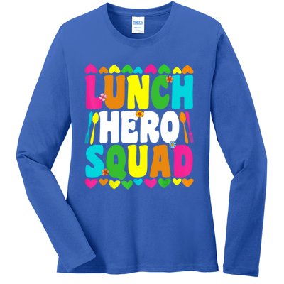 School Lunch Hero Squad Funny Cafeteria Workers Gifts Ladies Long Sleeve Shirt