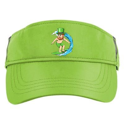 Surfing Leprechaun Hawaiian Irish St Patrick's Day Surfers Gift Adult Drive Performance Visor