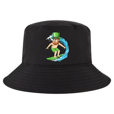 Surfing Leprechaun Hawaiian Irish St Patrick's Day Surfers Gift Cool Comfort Performance Bucket Hat