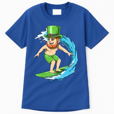Surfing Leprechaun Hawaiian Irish St Patrick's Day Surfers Gift Tall T-Shirt