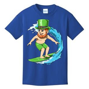 Surfing Leprechaun Hawaiian Irish St Patrick's Day Surfers Gift Kids T-Shirt