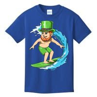 Surfing Leprechaun Hawaiian Irish St Patrick's Day Surfers Gift Kids T-Shirt