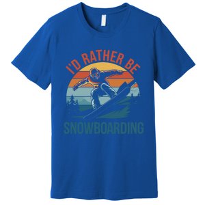 Snowboarding Lover Humor Design Funny Snowboarder Gift Premium T-Shirt