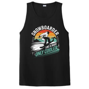 Snowboarding Lover Humor Design Funny Snowboarder Gift PosiCharge Competitor Tank