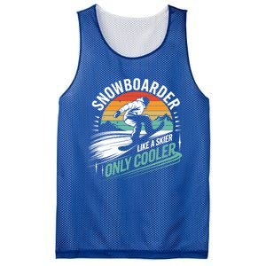 Snowboarding Lover Humor Design Funny Snowboarder Gift Mesh Reversible Basketball Jersey Tank