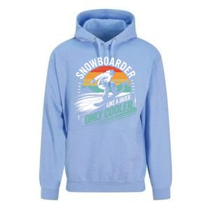 Snowboarding Lover Humor Design Funny Snowboarder Gift Unisex Surf Hoodie