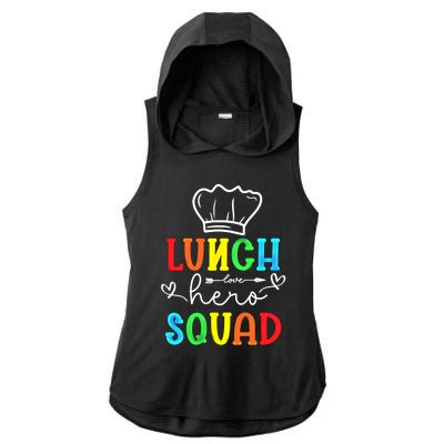 School Lunch Hero Squad Funny Cafeteria Workers Gift Ladies PosiCharge Tri-Blend Wicking Draft Hoodie Tank