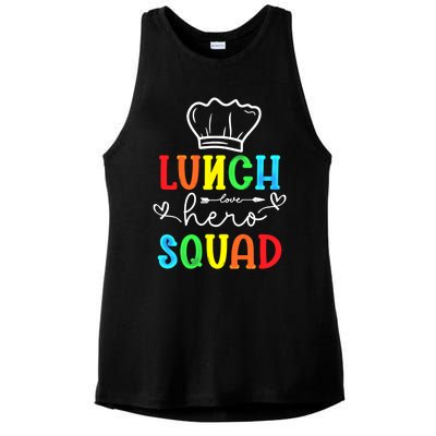 School Lunch Hero Squad Funny Cafeteria Workers Gift Ladies PosiCharge Tri-Blend Wicking Tank