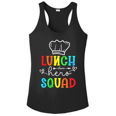 School Lunch Hero Squad Funny Cafeteria Workers Gift Ladies PosiCharge Competitor Racerback Tank