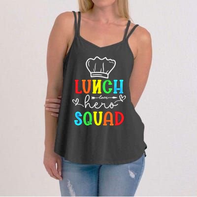 School Lunch Hero Squad Funny Cafeteria Workers Gift Women's Strappy Tank