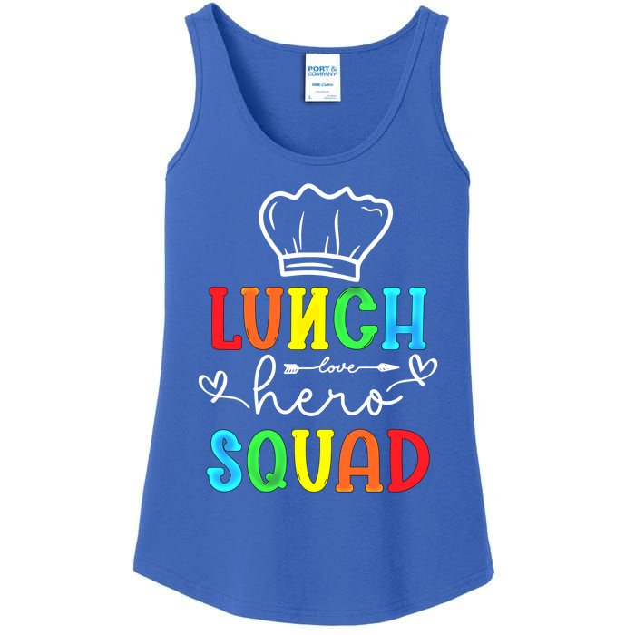 School Lunch Hero Squad Funny Cafeteria Workers Gift Ladies Essential Tank