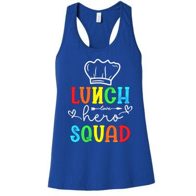 School Lunch Hero Squad Funny Cafeteria Workers Gift Women's Racerback Tank