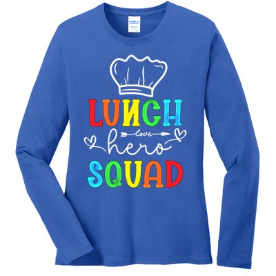 School Lunch Hero Squad Funny Cafeteria Workers Gift Ladies Long Sleeve Shirt