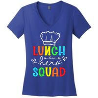 School Lunch Hero Squad Funny Cafeteria Workers Gift Women's V-Neck T-Shirt