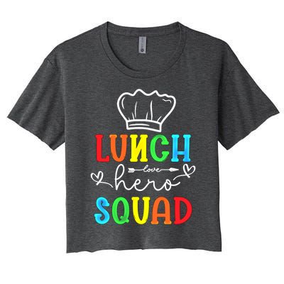 School Lunch Hero Squad Funny Cafeteria Workers Gift Women's Crop Top Tee