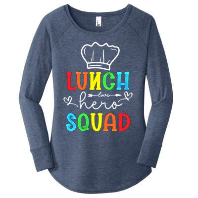 School Lunch Hero Squad Funny Cafeteria Workers Gift Women's Perfect Tri Tunic Long Sleeve Shirt