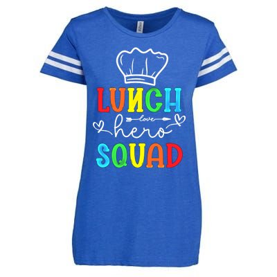 School Lunch Hero Squad Funny Cafeteria Workers Gift Enza Ladies Jersey Football T-Shirt