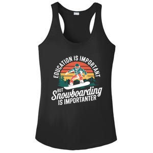 Snowboarding Lover Humor Design Funny Snowboarder Gift Ladies PosiCharge Competitor Racerback Tank