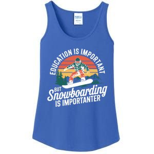 Snowboarding Lover Humor Design Funny Snowboarder Gift Ladies Essential Tank