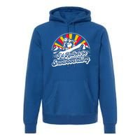 Snowboarding Lover Humor Design Funny Snowboarder Gift Premium Hoodie