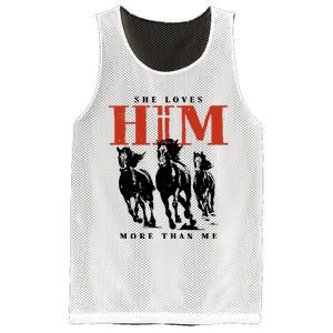 She Loves Him More Than Me Mesh Reversible Basketball Jersey Tank