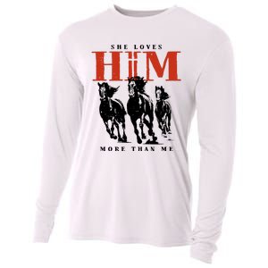 She Loves Him More Than Me Cooling Performance Long Sleeve Crew