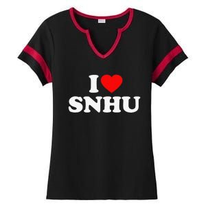 SNHU Love Heart College University Alumni Ladies Halftime Notch Neck Tee