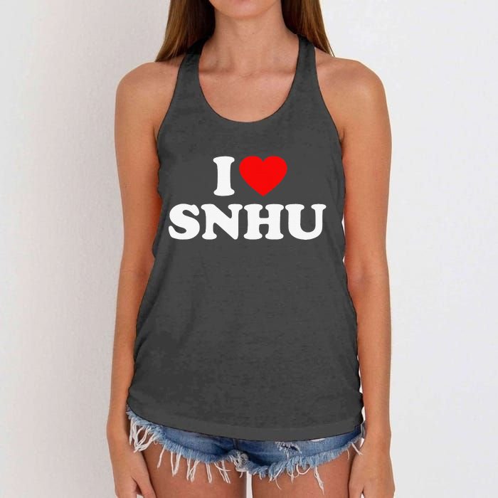 SNHU Love Heart College University Alumni Women's Knotted Racerback Tank