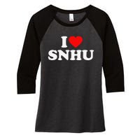 SNHU Love Heart College University Alumni Women's Tri-Blend 3/4-Sleeve Raglan Shirt