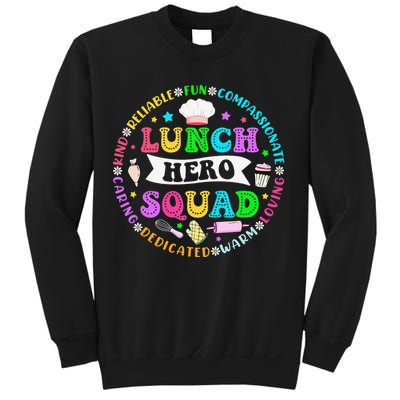School Lunch Hero Squad Funny Cafeteria Workers Lunch Lady Sweatshirt