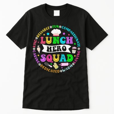 School Lunch Hero Squad Funny Cafeteria Workers Lunch Lady Tall T-Shirt