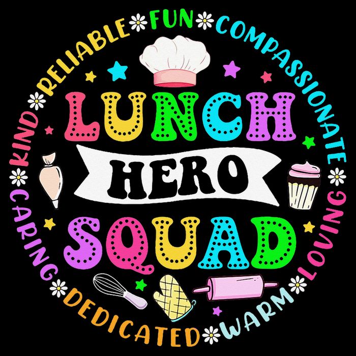 School Lunch Hero Squad Funny Cafeteria Workers Lunch Lady 16 in Basic Backpack