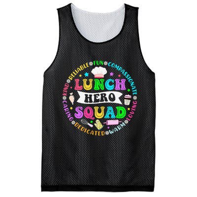 School Lunch Hero Squad Funny Cafeteria Workers Lunch Lady Mesh Reversible Basketball Jersey Tank